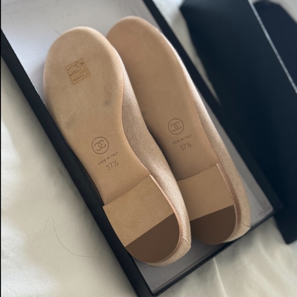 NWT CHANEL BALET FLATS CHANEL SLIPPER 37.5 - Picture 6 of 8
